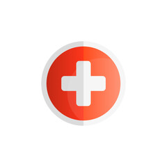 icon of the cross, concept of medicine, vector illustration