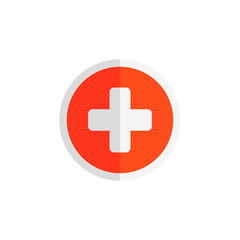 icon of the cross, concept of medicine, vector illustration