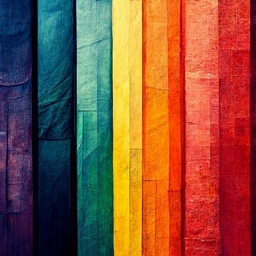 LGBTQ+ abstract illustration, geometric shapes, fabric, flag, paper, wood texture, gay pride colors, rainbow, diversity, inclusion, gay, homosexual, queer, transgender. concept art, background