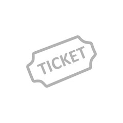 ticket icon on a white background, vector illustration