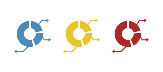 pie chart icon, vector illustration