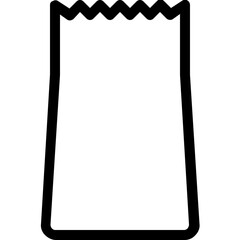 paper bag line icon