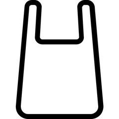plastic bag line icon