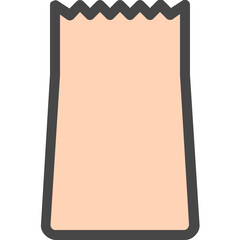 paper bag line icon