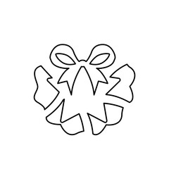 Christmas wreath icon on a white background, vector illustration