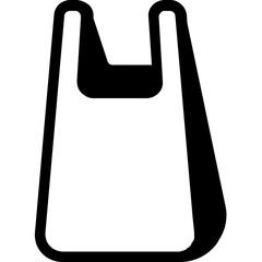 plastic bag line icon