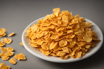 cornflakes, a light food item for breakfast, good for dieters