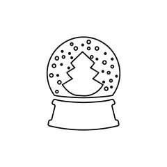 snow globe icon, vector illustration