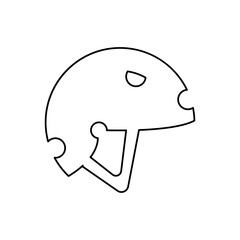 protective helmet icon, sport, vector illustration