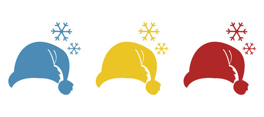 Christmas hat icon, vector illustration