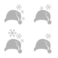 Christmas hat icon, vector illustration