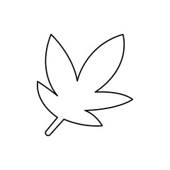 leaf icon on a white background, vector illustration