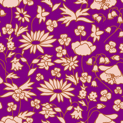 A beautiful print for a napkin, scarf, pillow, handkerchief turned out to be fabulous flowers. A fashion accessory. Vector.