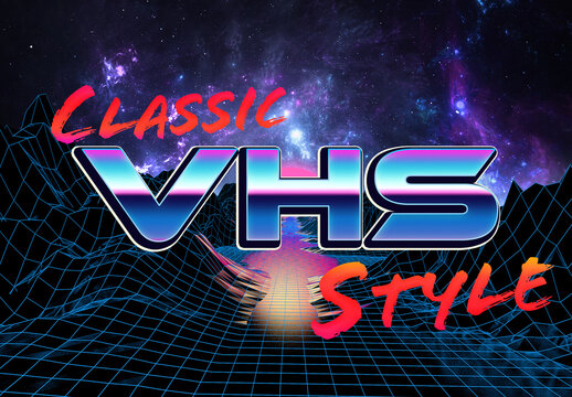 VHS Classic Retro Text Style