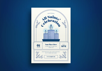 White Minimalist All Saints' Day Flyer Layout