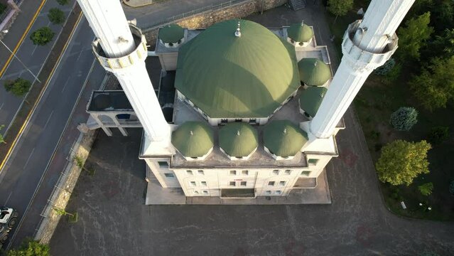 aerial local mosque