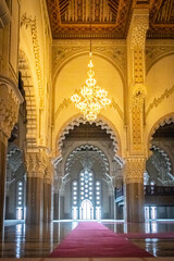 interior of a mosque, hassan ii mosque, casablanca, morocco, north africa, 