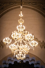 interior of a mosque, hassan ii mosque, casablanca, morocco, north africa, 