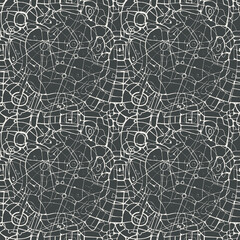 Abstract seamless pattern, similar to roads map or streets plan of a large city. Vector background with chaotic lines on a beige backdrop. Suitable for wallpaper, wrapping paper, fabric in retro style