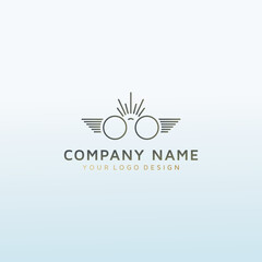 upcoming sunglasses brand vector logo design