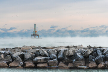 Foggy Morning by the Lake