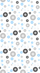 Seamless vector pattern made of funny bulbs, balls and circles