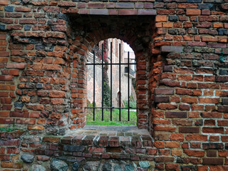 old window in the castle walls