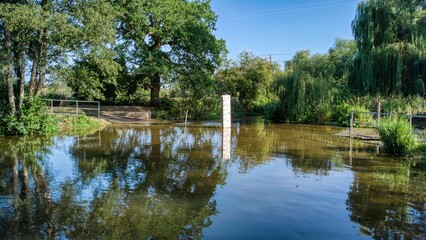Picturesque ford at Newton Flotman in Norfolk, England