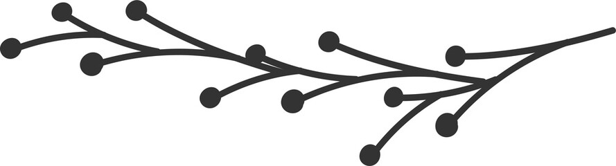 Line art floral dividers. Dividers with Branches, Plants and Flowers