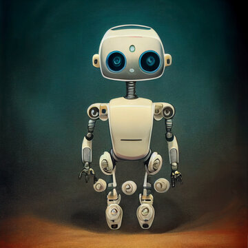 A newborn robot. Robot baby.