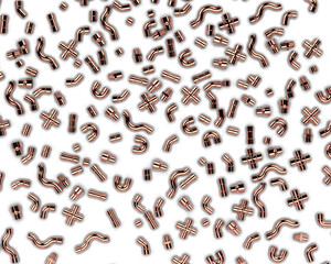 Copper fittings for pipe connections.