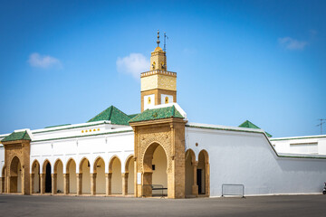 Fototapeta na wymiar minaret, mosque, royal palace, rabat, morocco, north africa