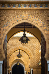 entrance to royal palace, rabat, morocco, north africa