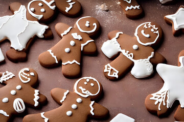 gingerbread cookies, a traditional english food, gingerbread men