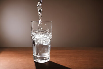 photo of a glass of water, a fresh and cold drink, refreshing