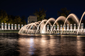 fountain at night