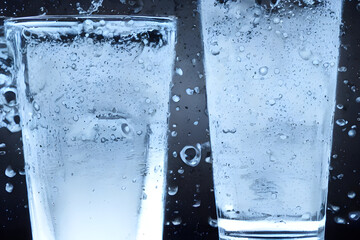 photo of a glass of water, a fresh and cold drink, refreshing