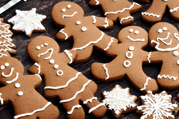 gingerbread cookies, a traditional english food, gingerbread men