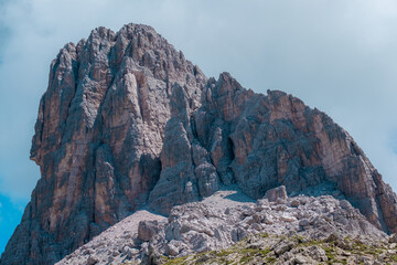 a canyon with a mountain in the background
