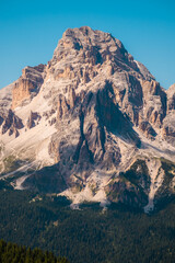 a canyon with a mountain in the background