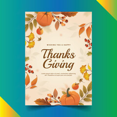 gradient thanksgiving cards collection vector design illustration