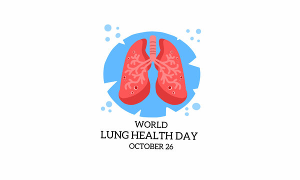 Vector graphic of world lung health day for world lung health day celebration. flat design. Line art design. flyer design. flat illustration. Banner design. October 26 - Powered by Adobe