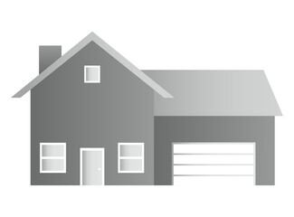 A grayscale gradient home with garage
