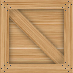 Light pine wooden crate texture, seamless pattern with diagonal bar, few nails