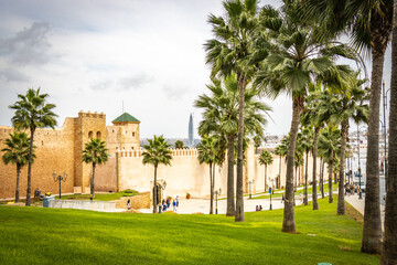 Fototapeta na wymiar walled city, kasbah of the udayas, rabat, morocco, north africa, medina
