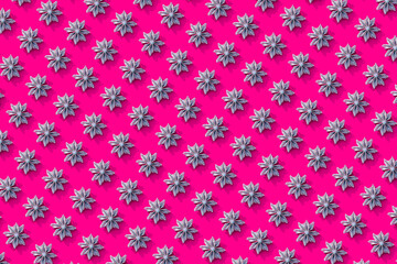 christmas stars on bright pink background medium fragment