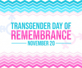 Transgender Remembrance Day background in beautiful border design and typography