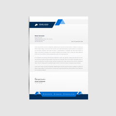 Modern business letterhead template design vector