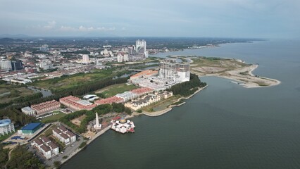 Malacca, Malaysia - October 16, 2022: The Historical Landmark Buildings and Tourist Attractions of Malacca