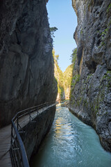 Aare river gorges in Switzerland.